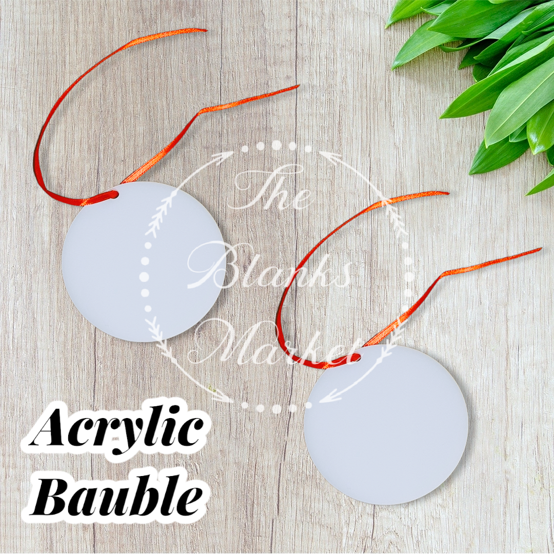 Acrylic round bauble