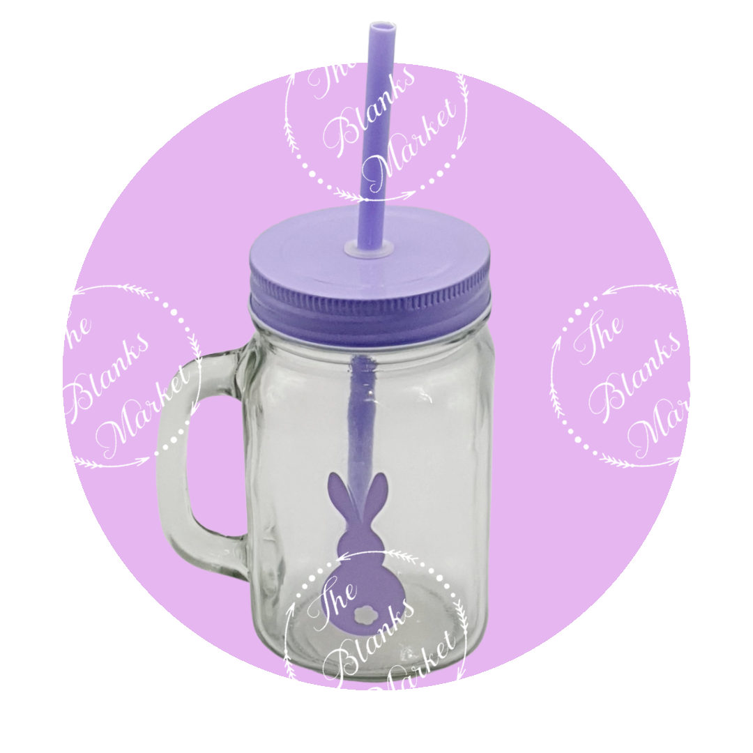 Easter Printed Mason Jar with Handle