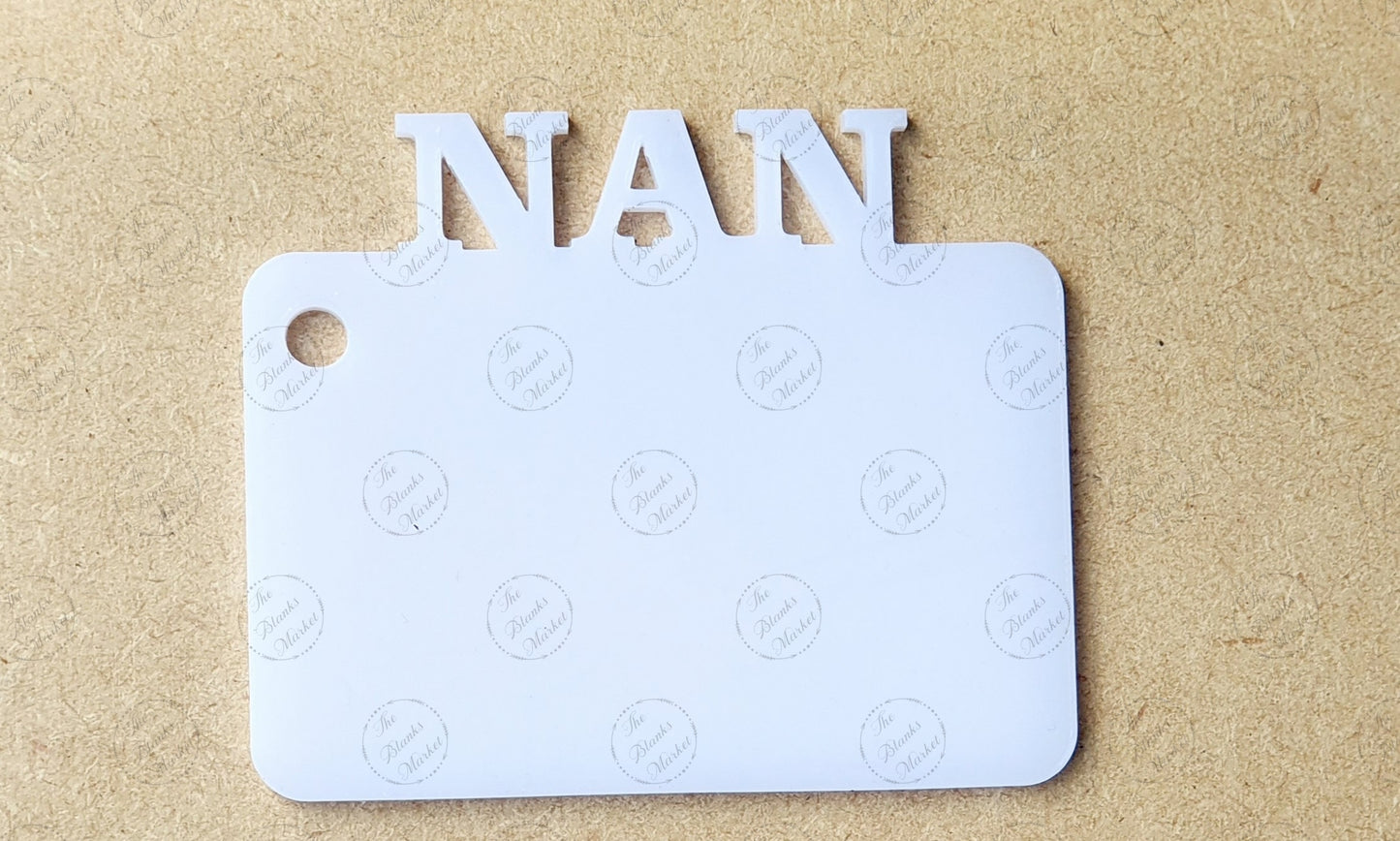 Acrylic word keyring