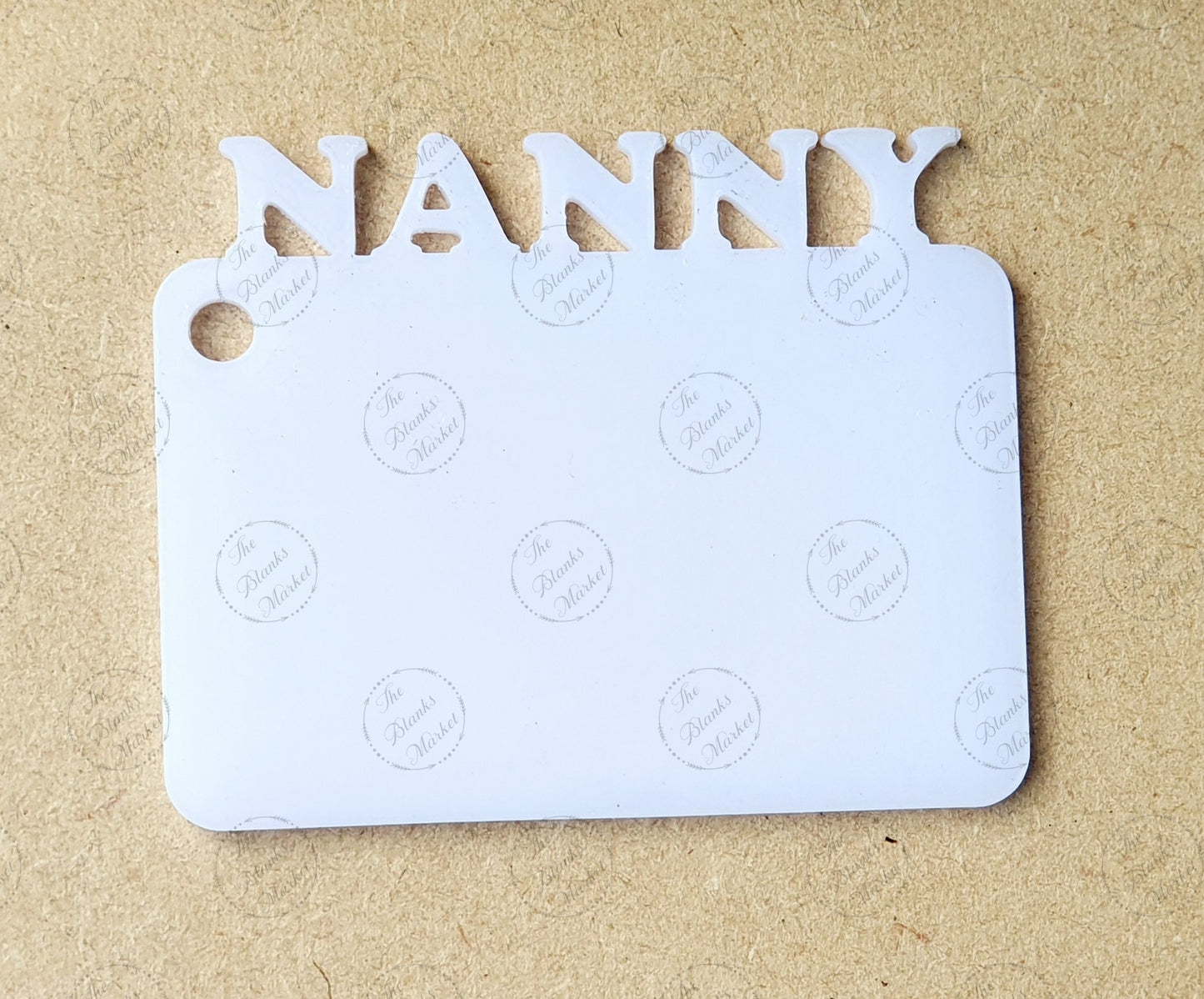 Acrylic word keyring