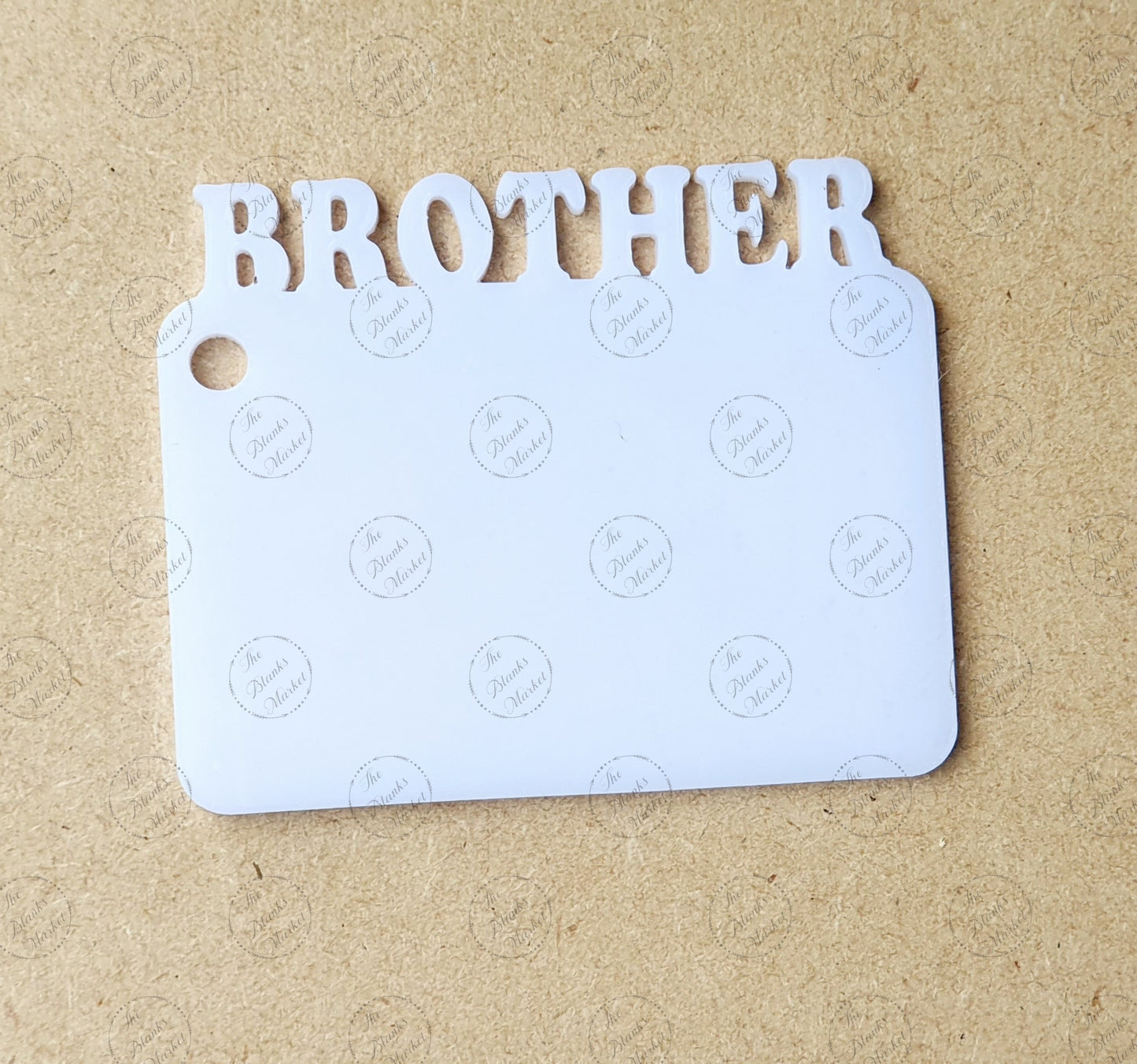 Acrylic word keyring