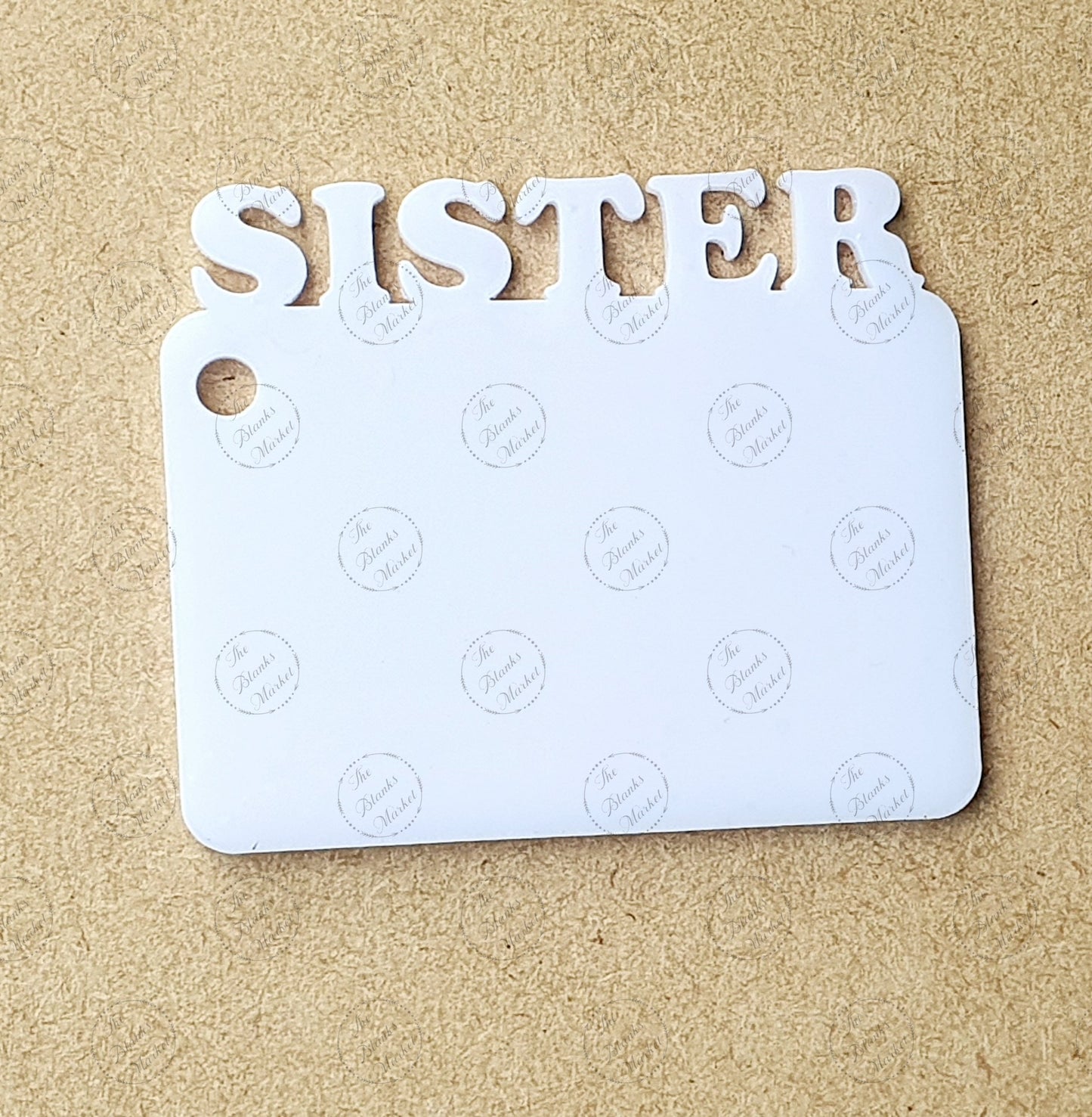 Acrylic word keyring