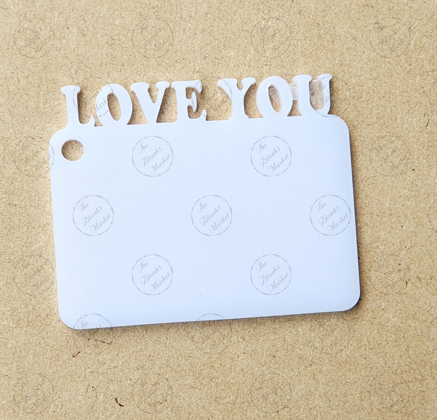 Acrylic word keyring