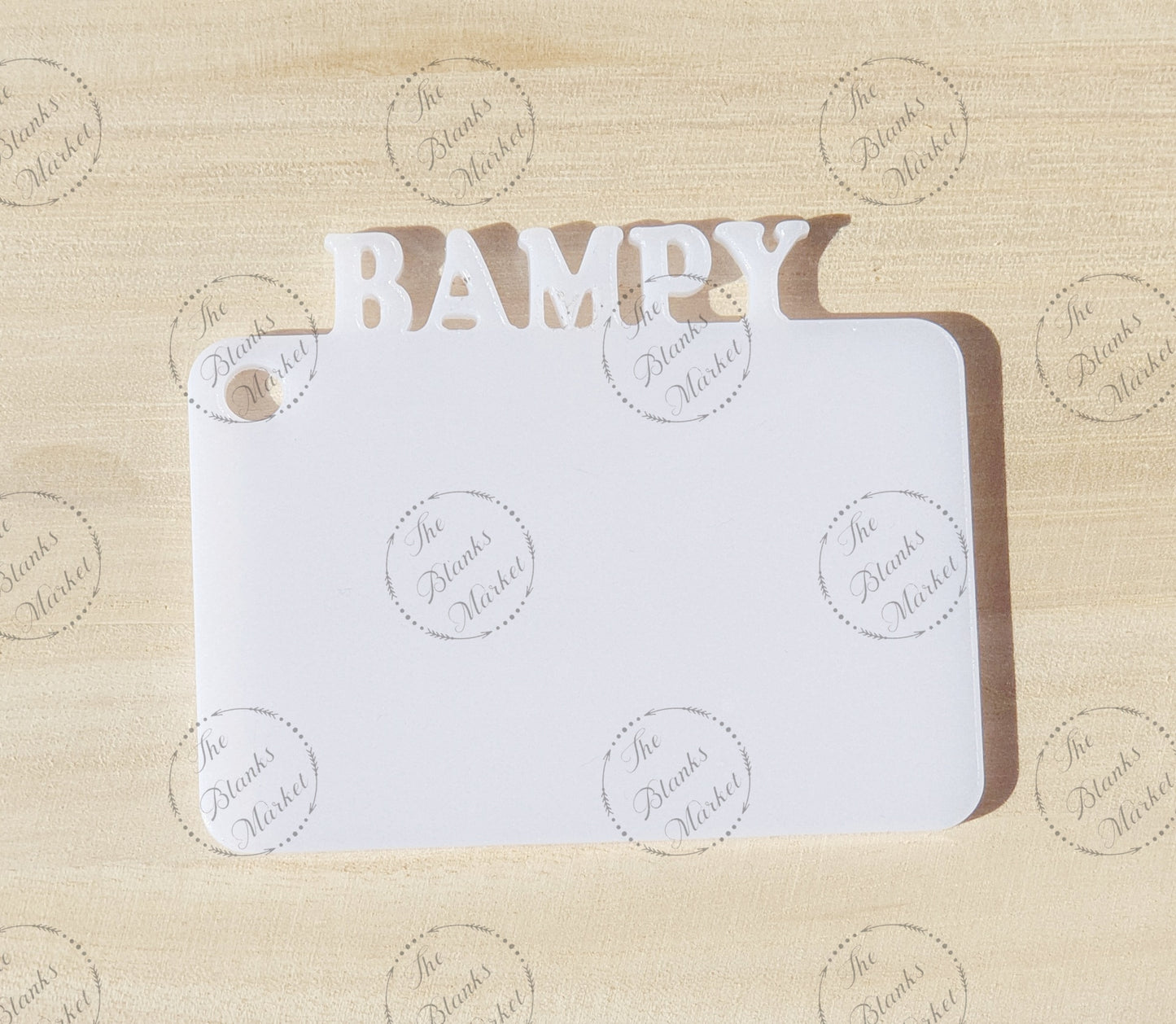 Acrylic word keyring