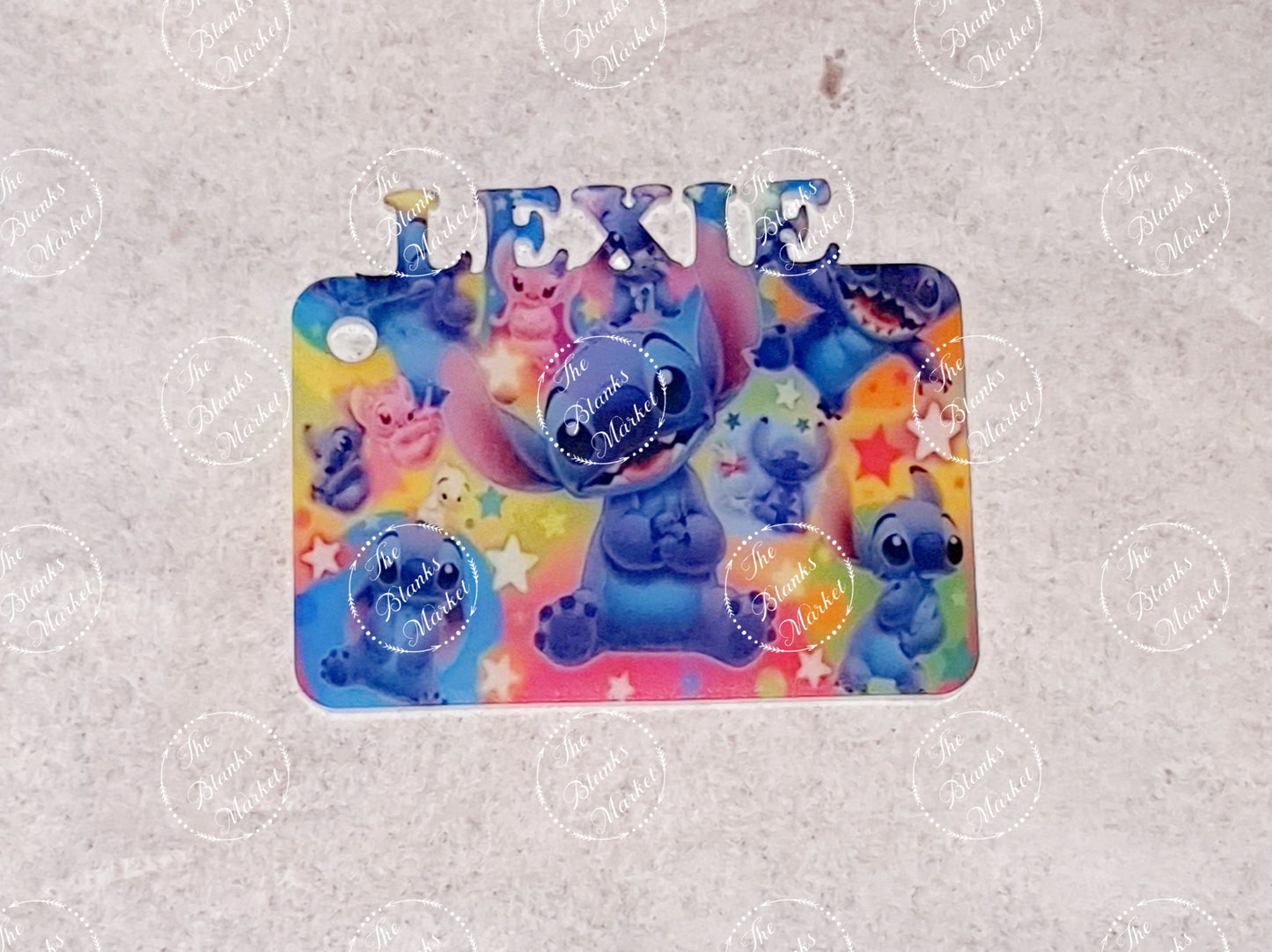 Custom cut name keyring