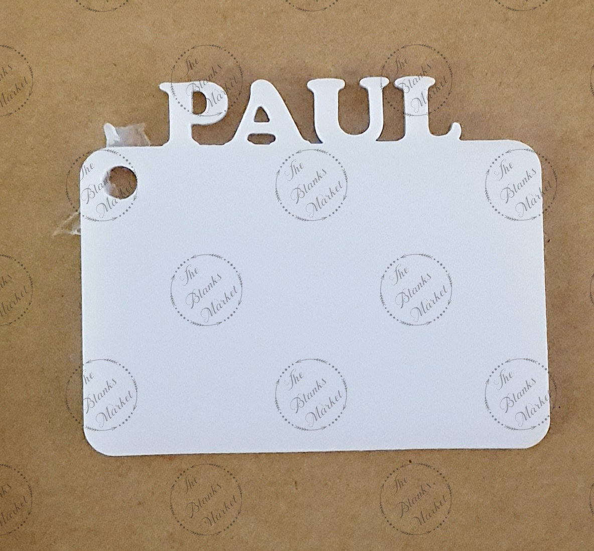 Custom cut name keyring