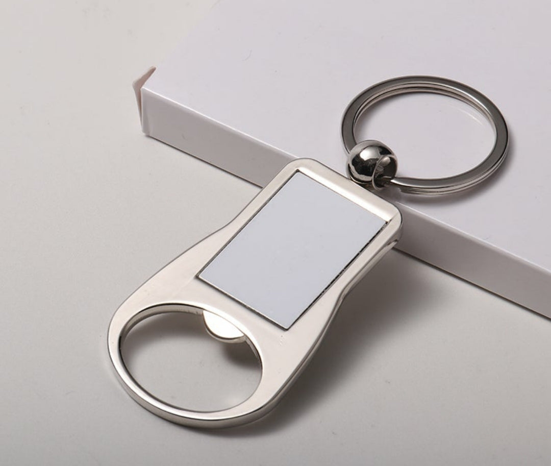 Sublimation metal bottle opener keyring