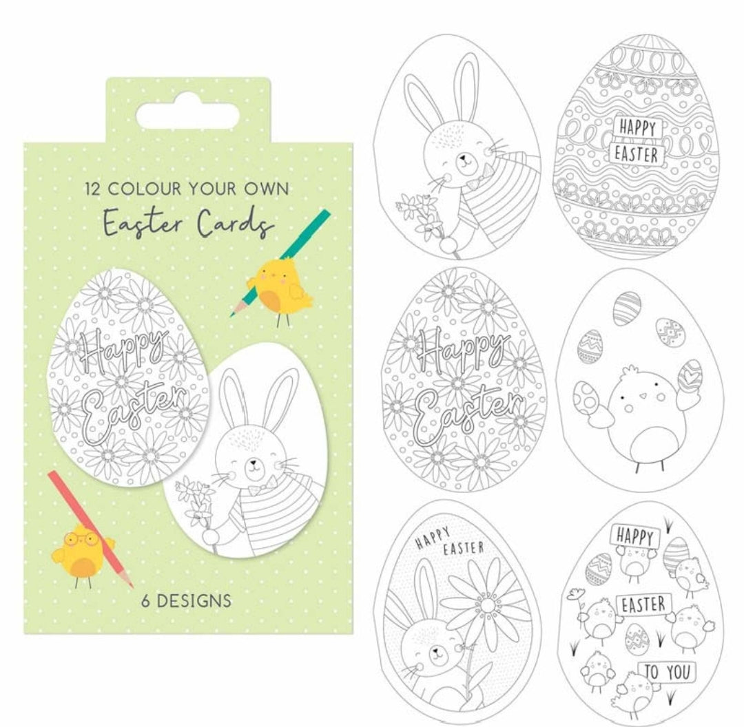 Colour Your Own Easter Cards 12pk