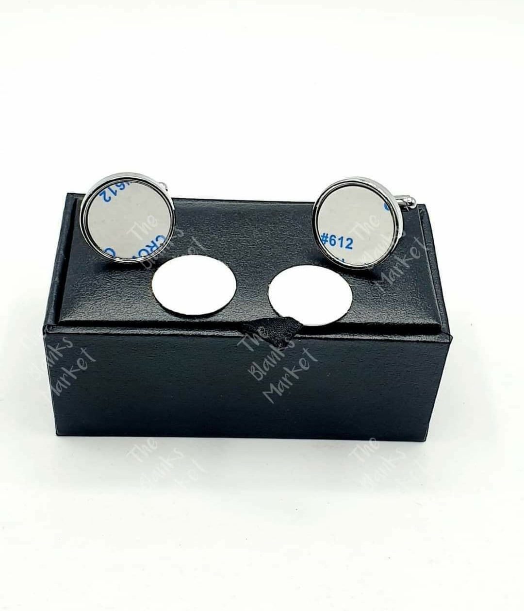 Round sublimation Cufflinks with gift box