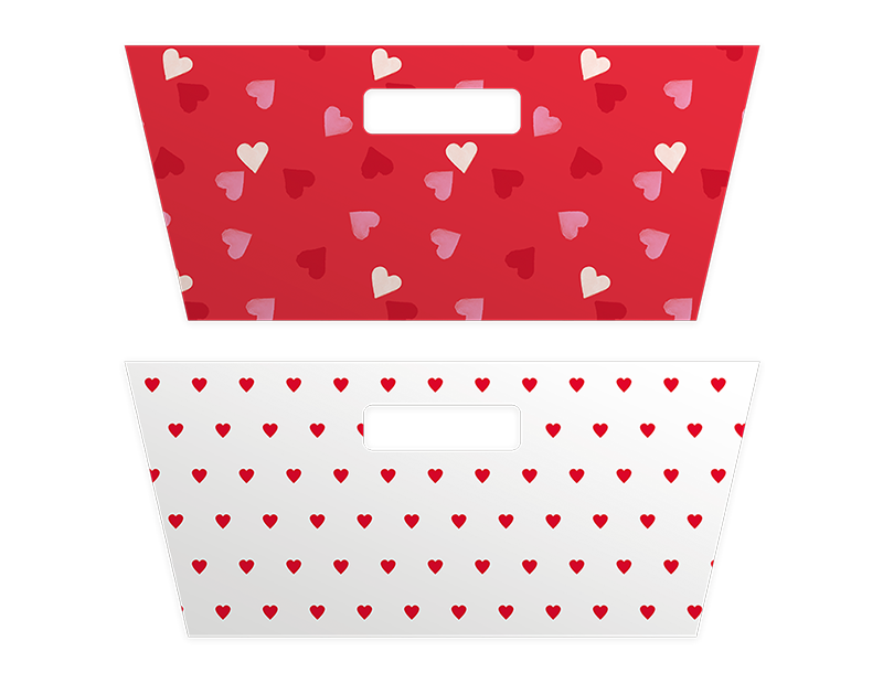 Valentines printed hamper tray