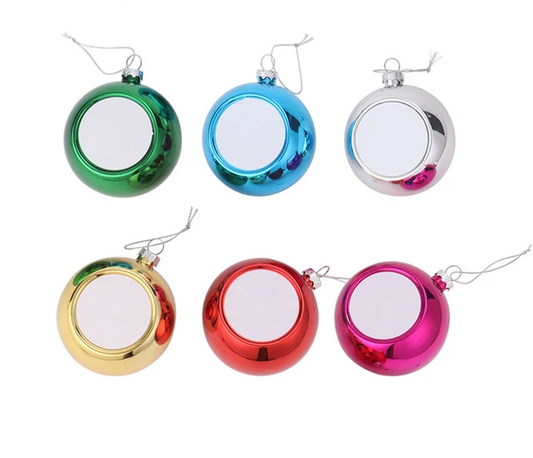 Sublimation Blank Plastic Christmas Ornaments Ball