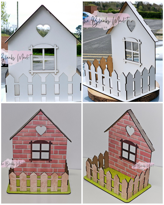 Flower box house basket