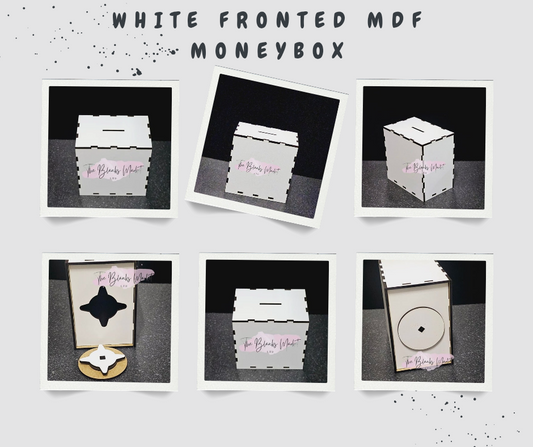 White fronted mdf money box