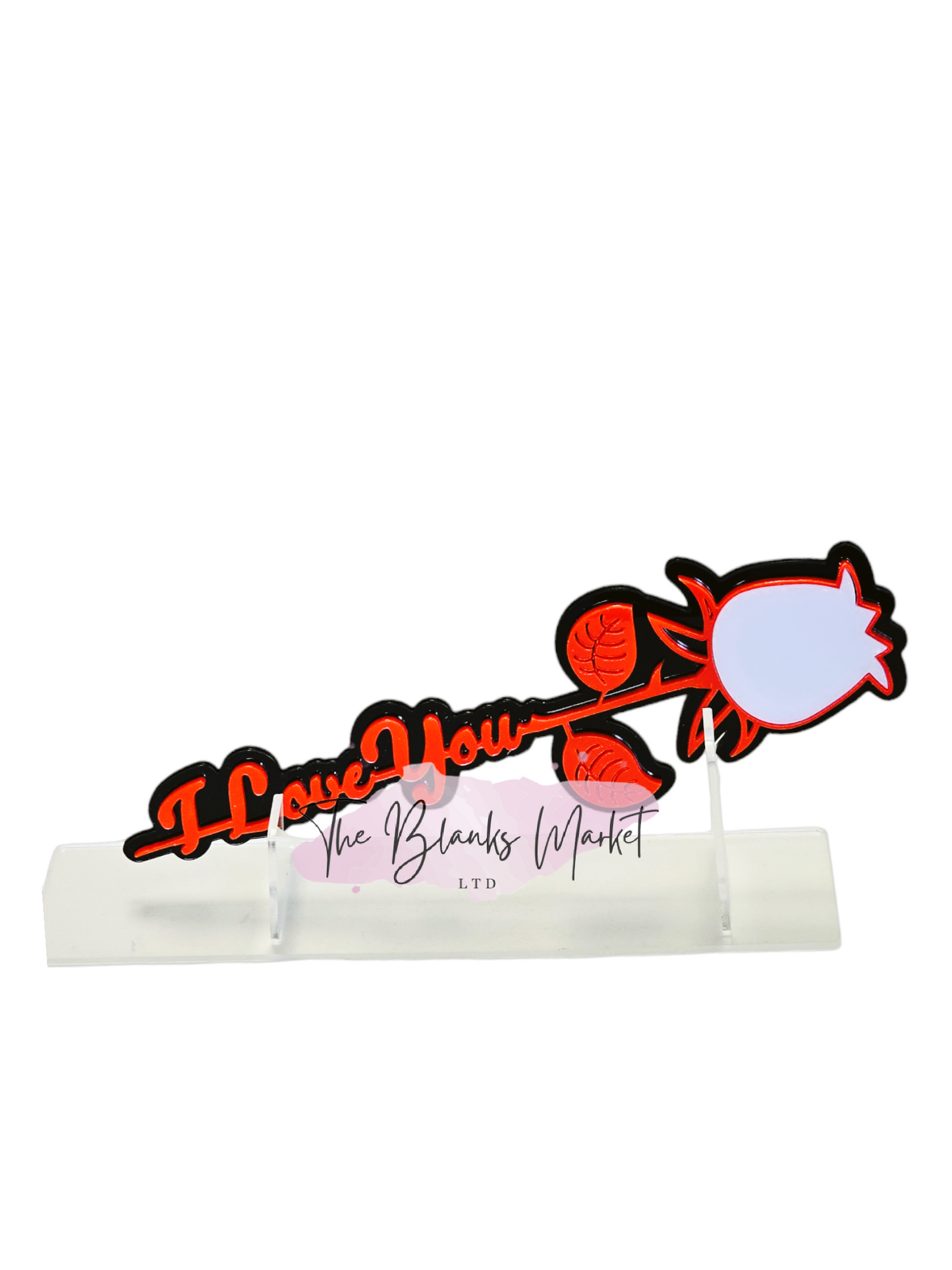 Acrylic I love you rose