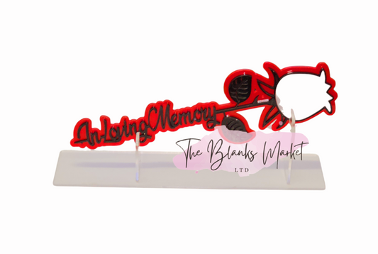 In loving memory acrylic sublimation rose