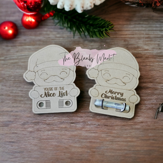 Santa christmas money holder