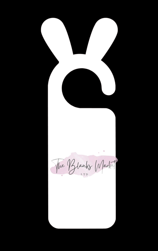 Bunny door hanger white fronted mdf