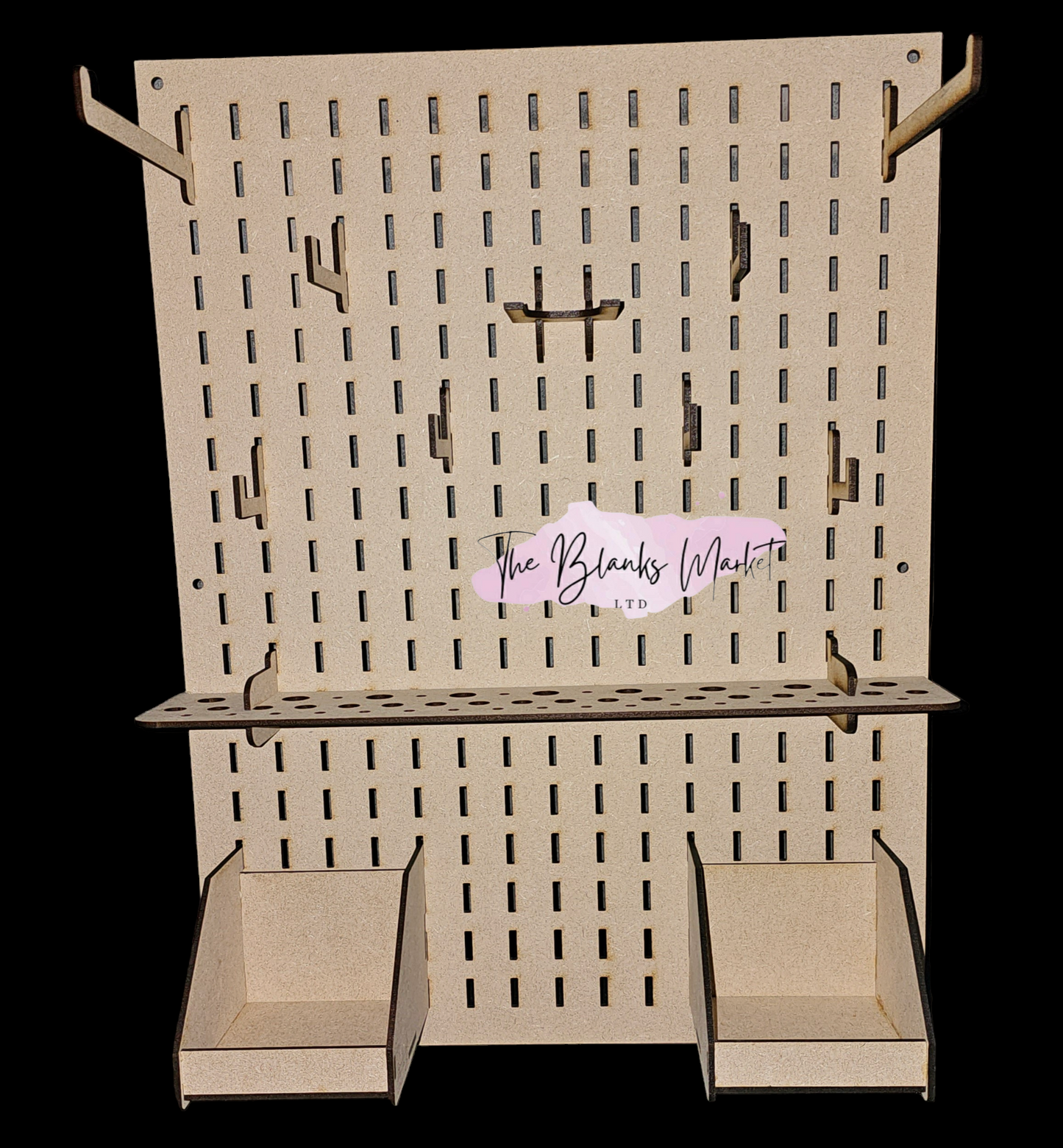 Mdf peg board with accesories
