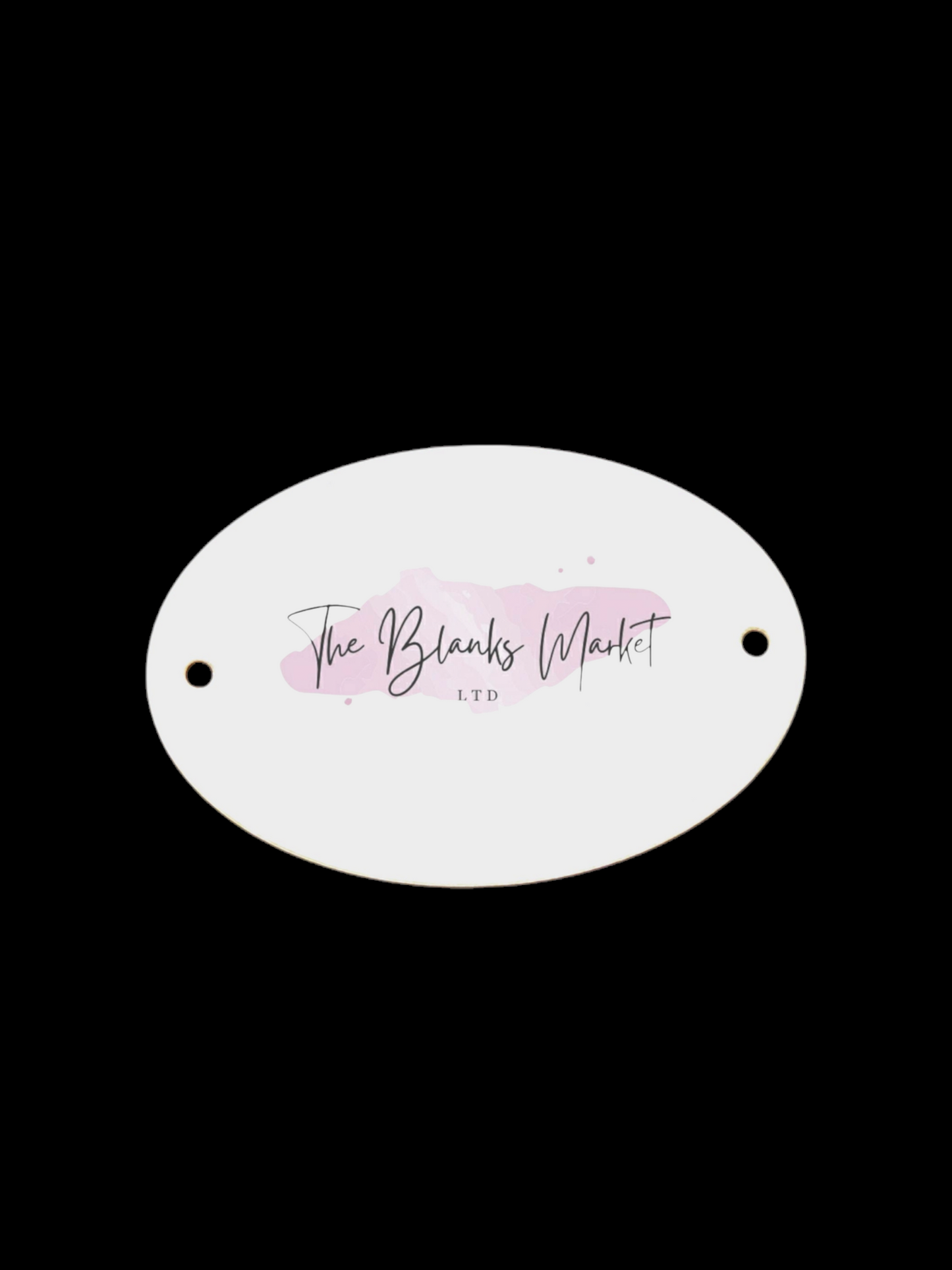 Small oval acrylic sign