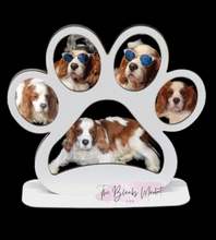 Load image into Gallery viewer, Freestanding Dog Paw Picture Frame
