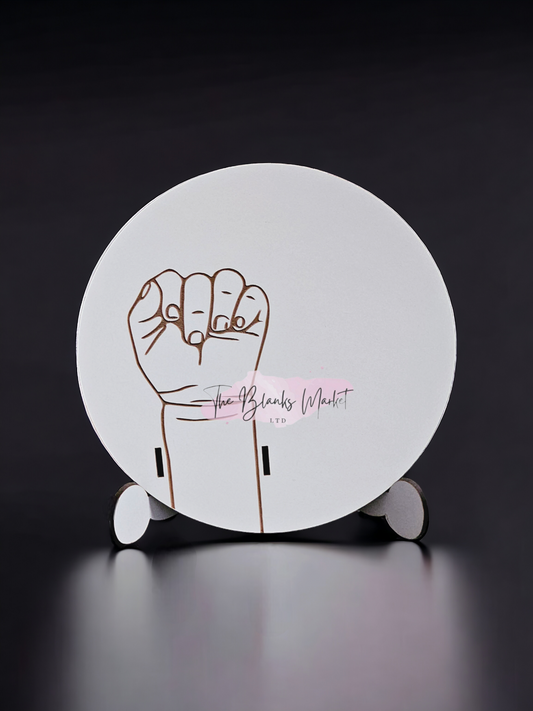 Baby hospital band holder with stand