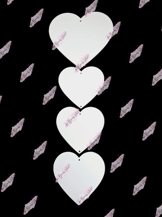 Set of 4 hanging hearts