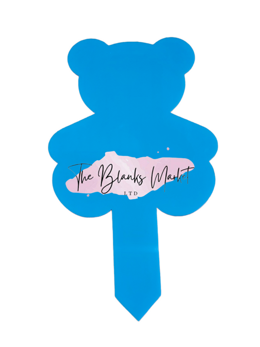 Acrylic Teddy Bear Grave Marker