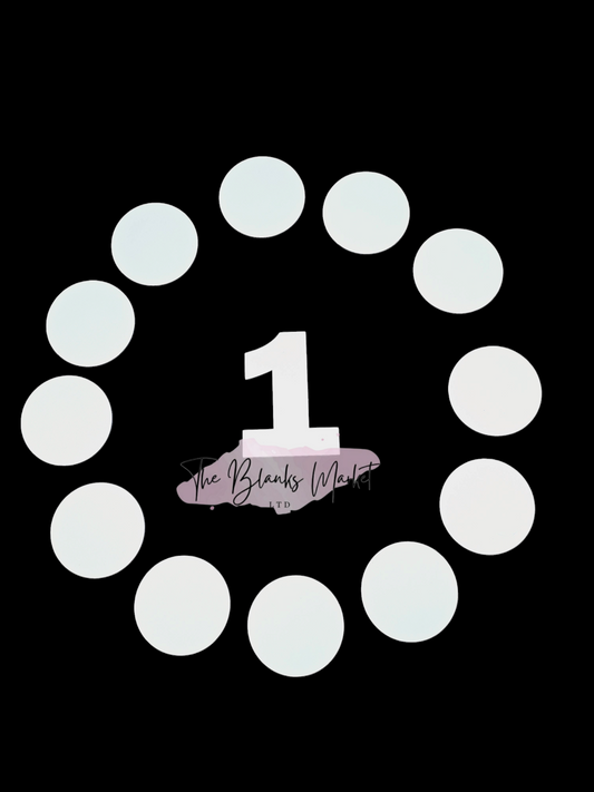 Baby milestone circle set white mdf