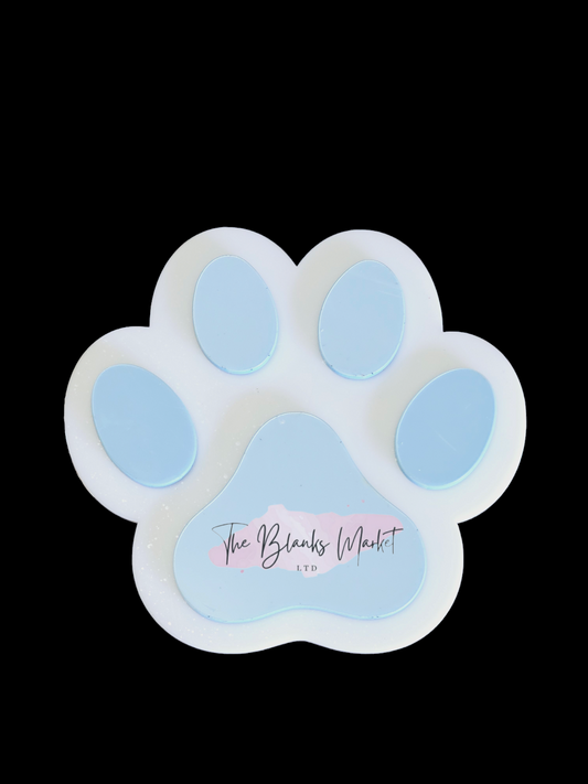 Acrylic paw sign and paw print