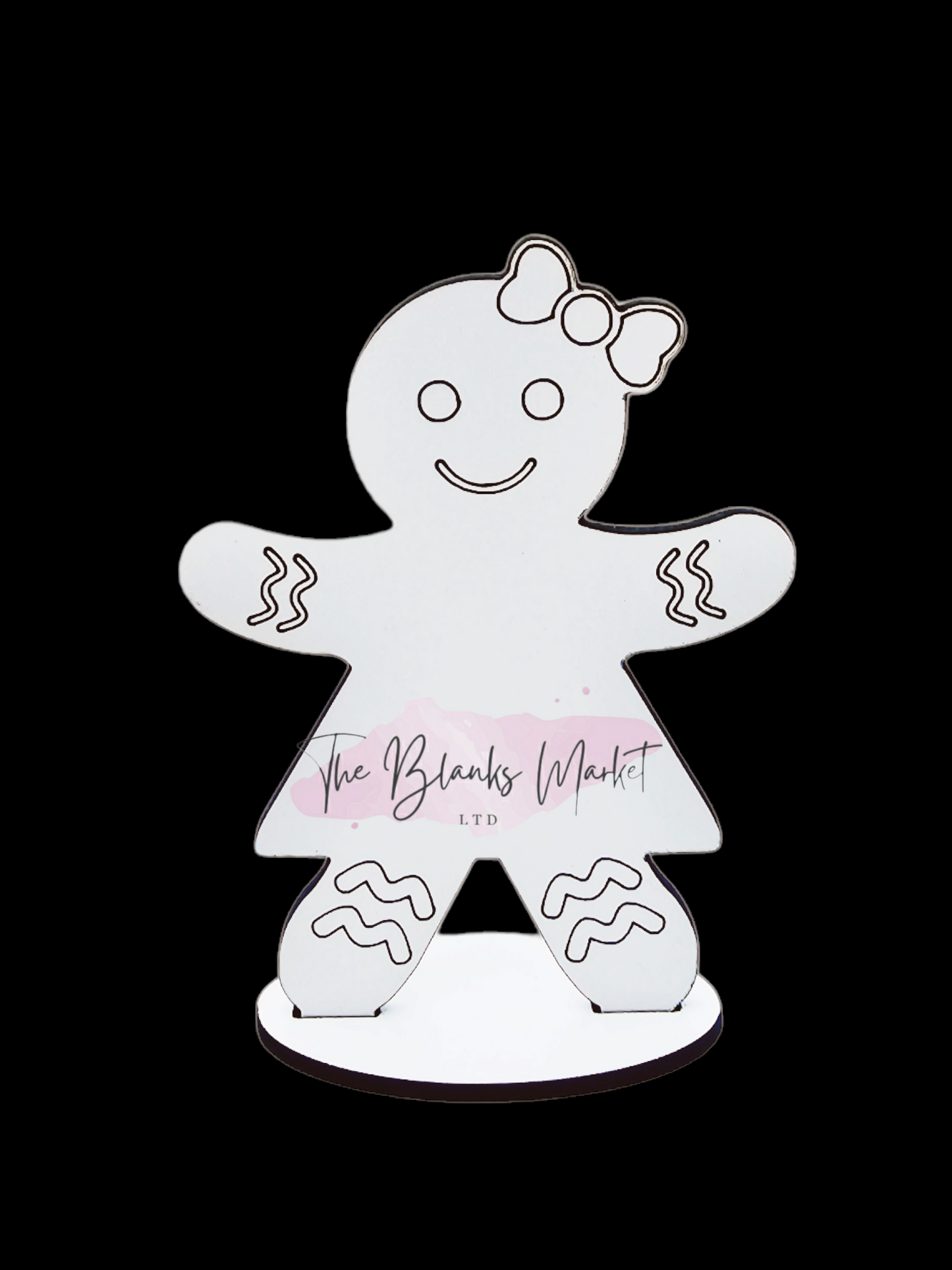 Freestanding gingerbread family