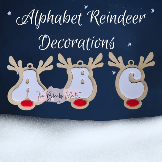 Alphabet Reindeer Decorations