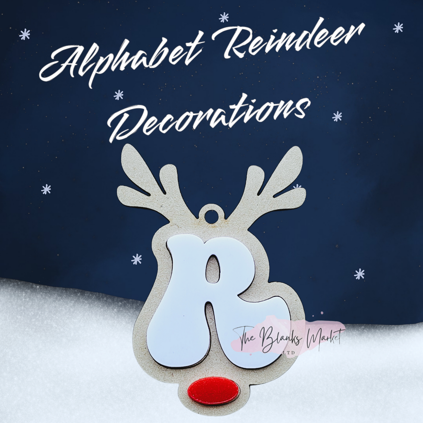 Alphabet Reindeer Decorations
