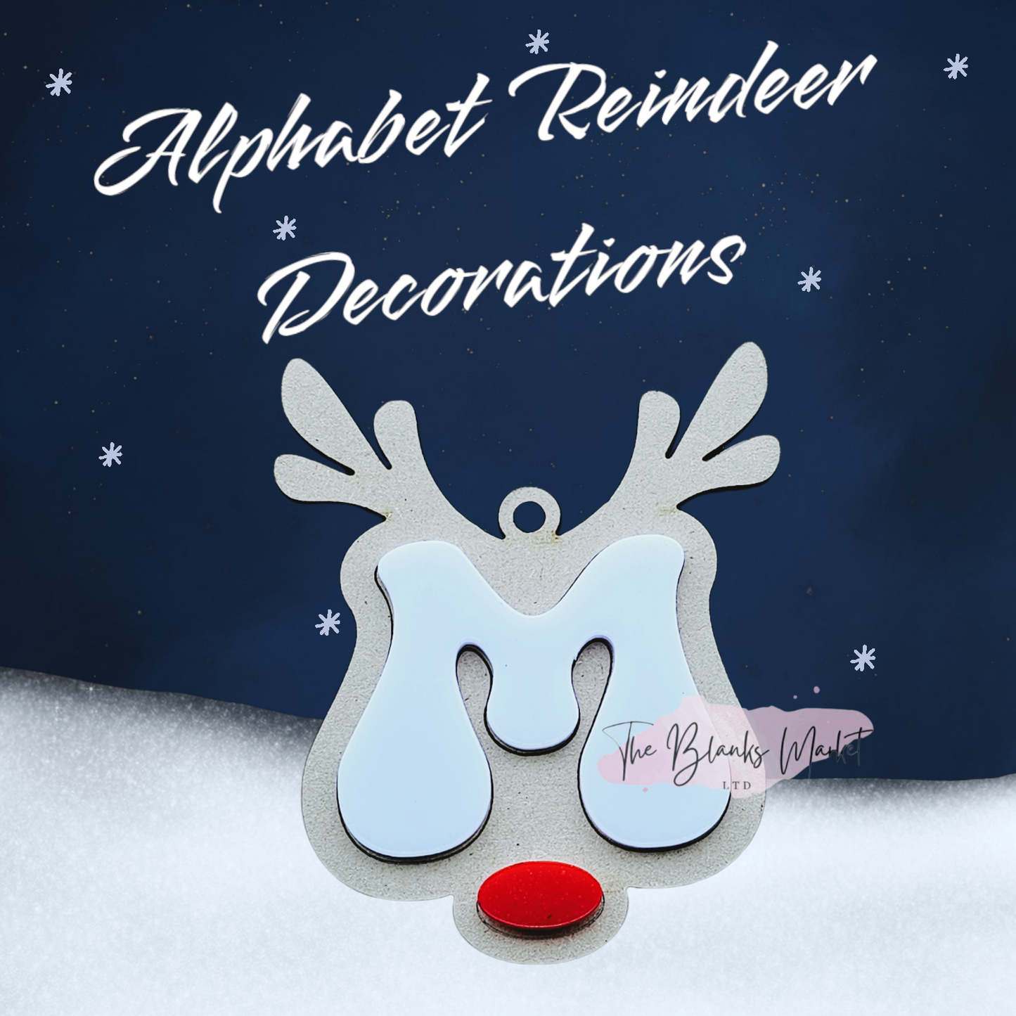 Alphabet Reindeer Decorations