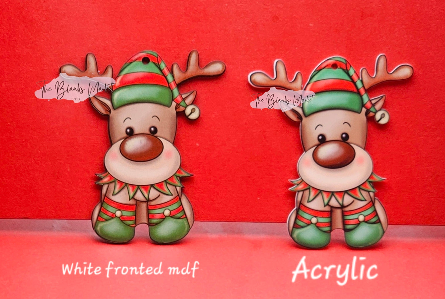 Elf Reindeer Christmas hanging decoration
