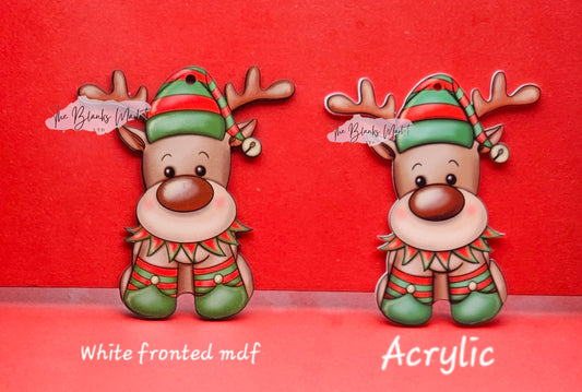 Elf Reindeer Christmas hanging decoration