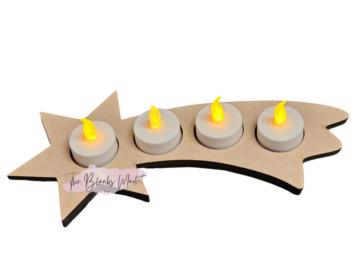 Shooting star tealight holder