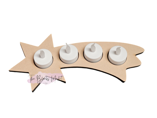 Shooting star tealight holder