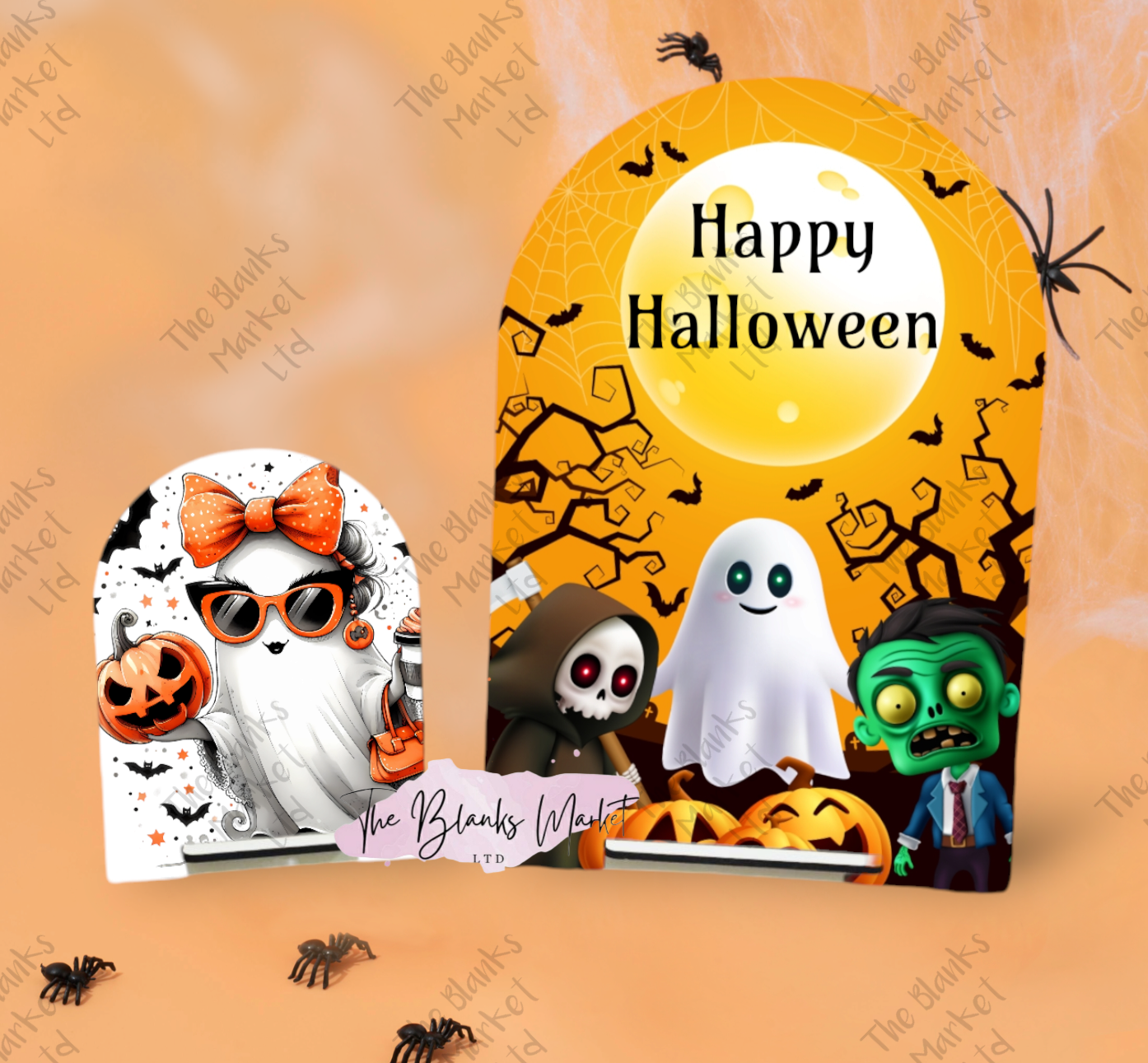 Arch table sign-white fronted