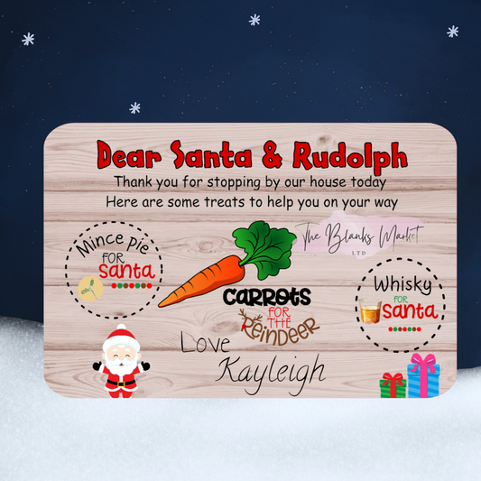 Rectangle Santa Treat Board blanks