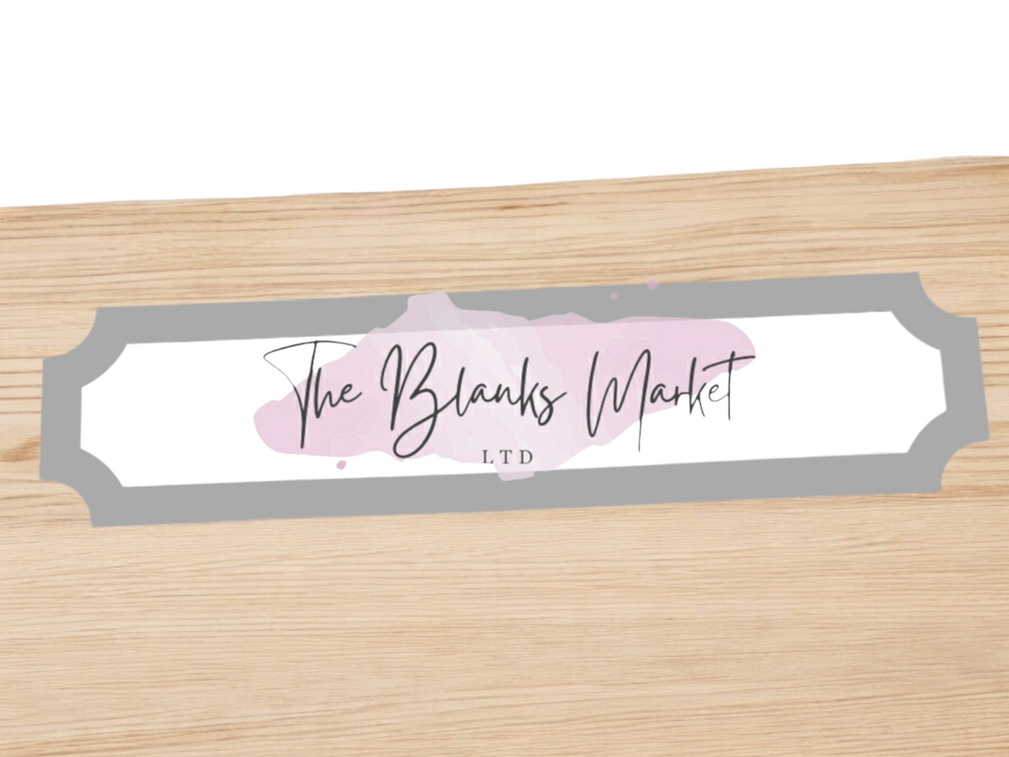 Acrylic sign with trim
