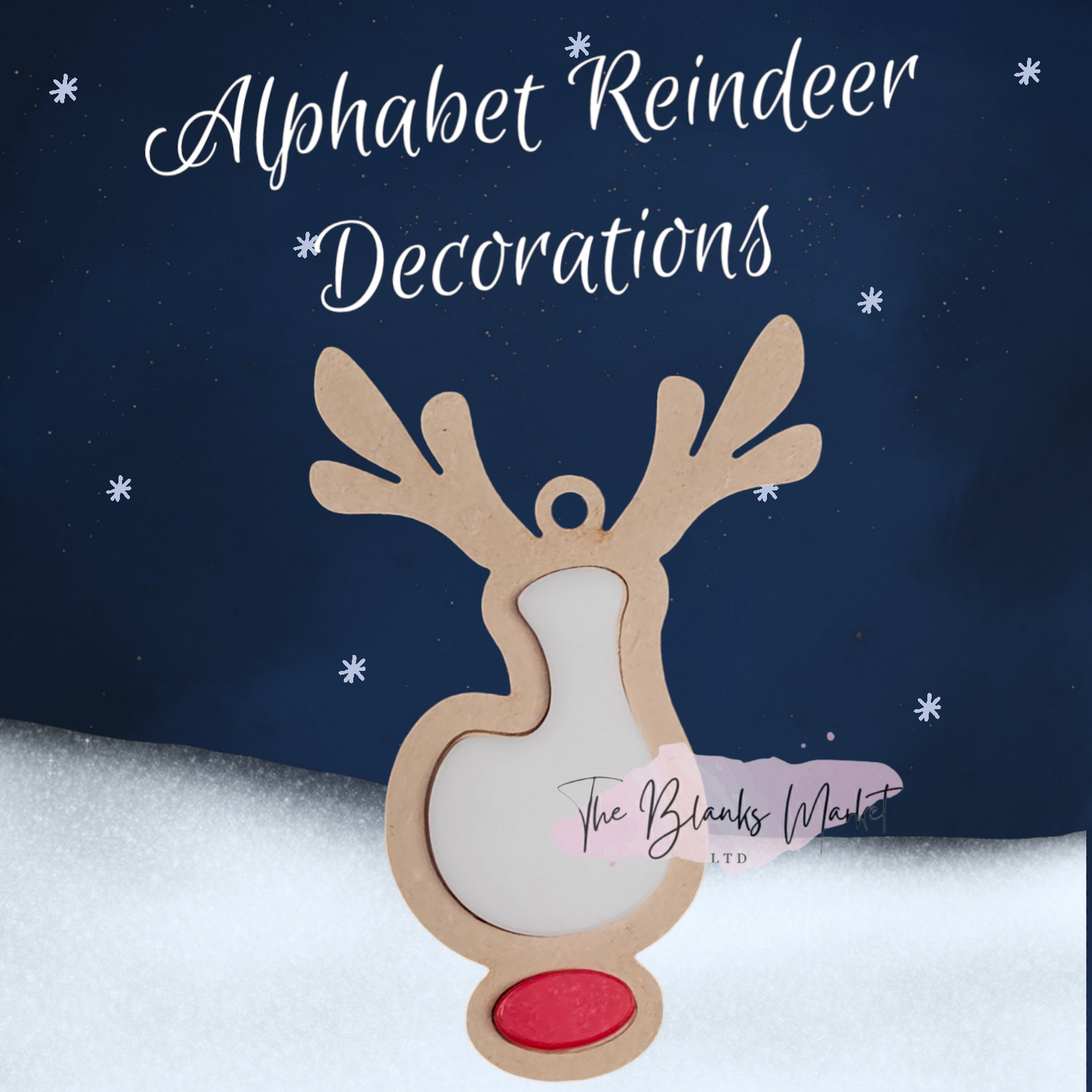 Alphabet Reindeer Decorations