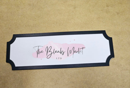 Acrylic sign with trim