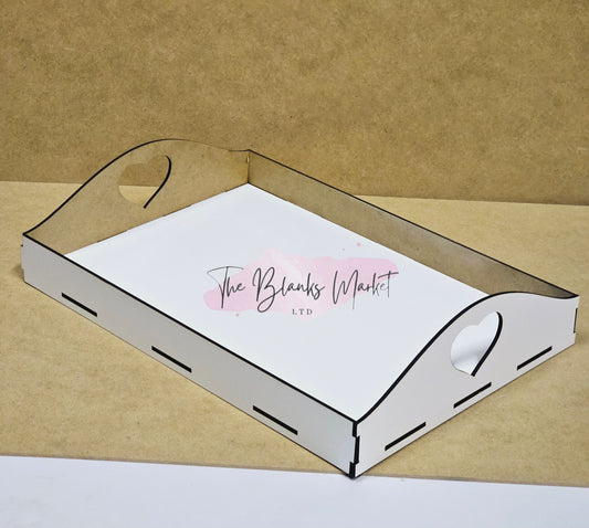White fronted mdf tray