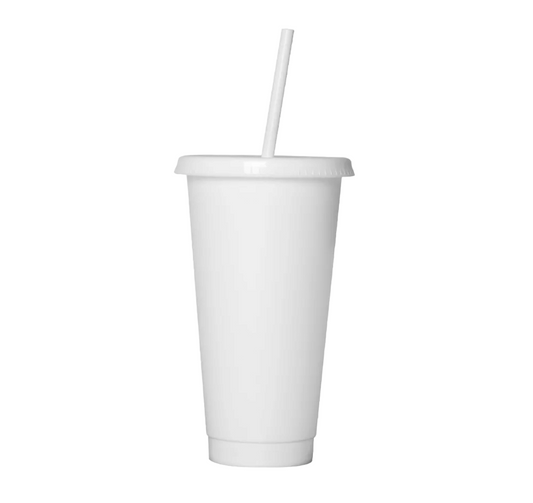 24oz white cold cup