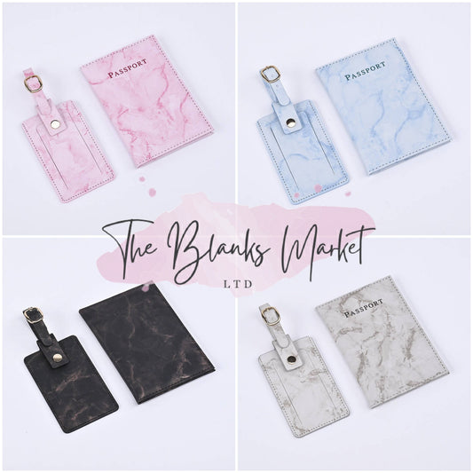 Passport holder and tag set