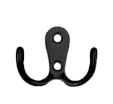 Black double hook accessory