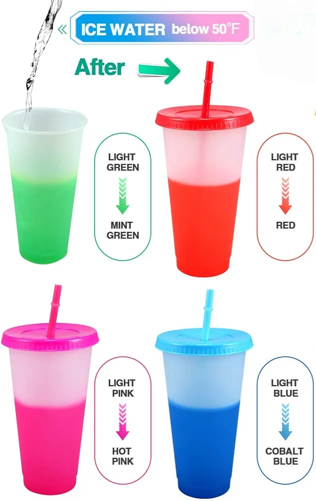 Colour changing cold cups