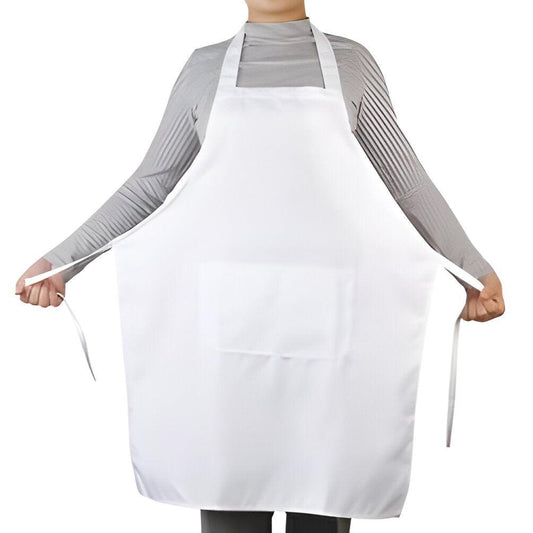 Apron With Pocket - Adult - White