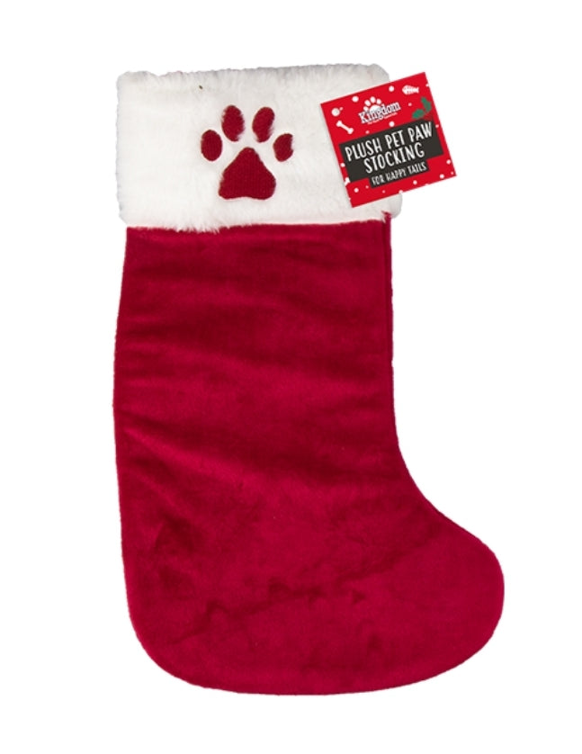 Plush Pet Paw Stocking