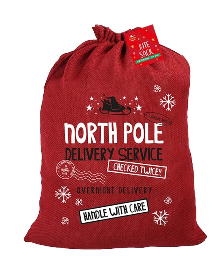 Christmas Jute Sack 69cm x 50cm